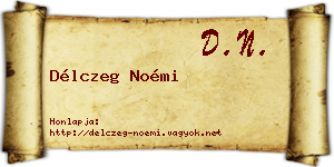 Délczeg Noémi névjegykártya